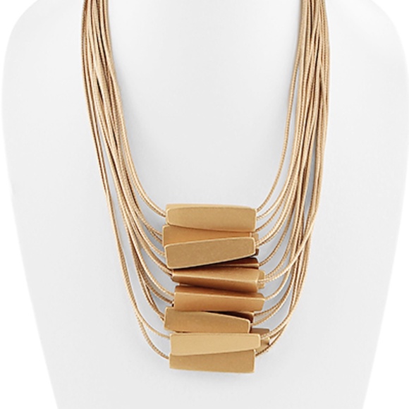 Fleurish Jewelry Jewelry - Wooden Triangle Multi Cord Necklace